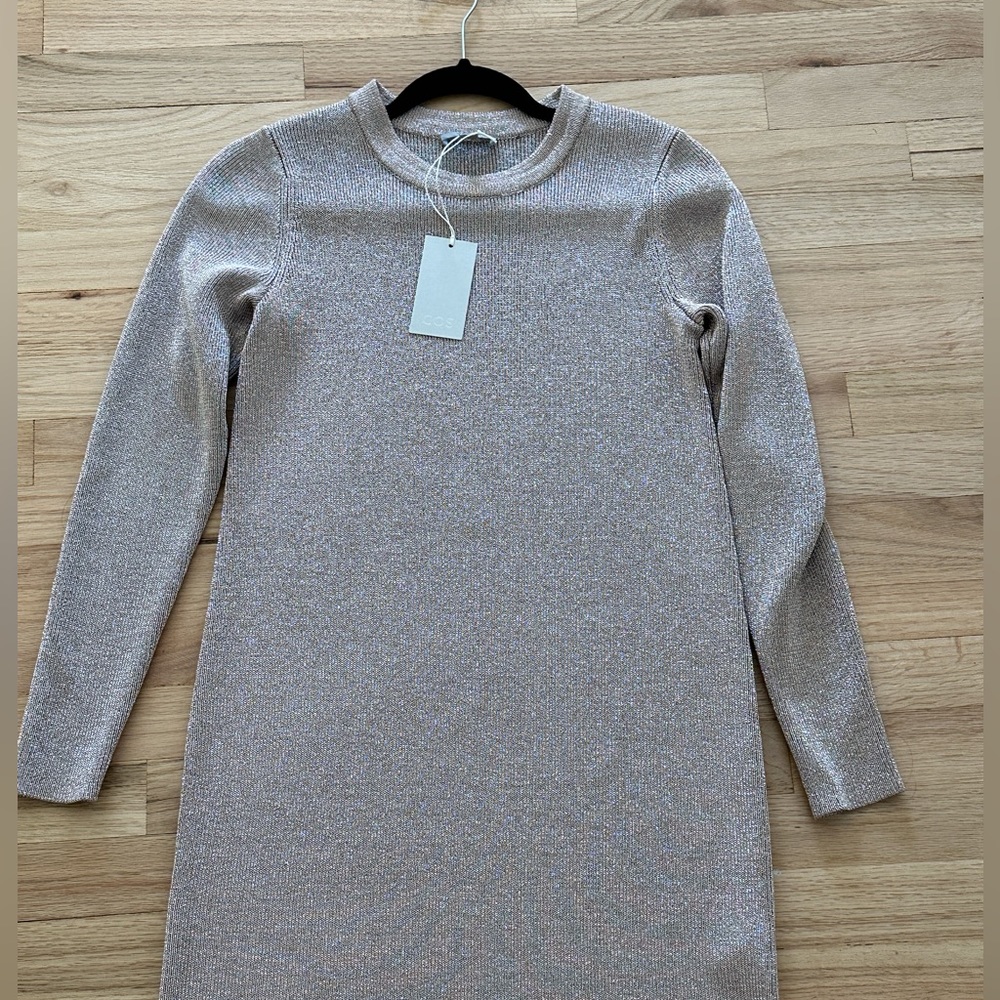 COS knit shimmer dress XS